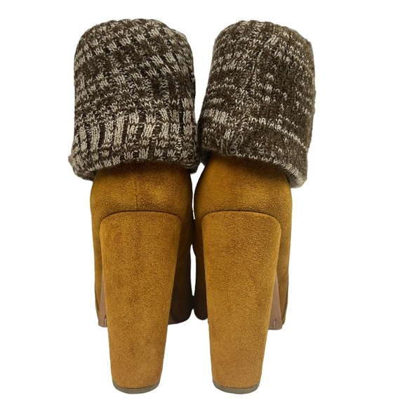 Rachel Comey Colton Suede Knit Cuffed Heeled Ankle Boots Women's Brown Size 8.5 - Picture 9 of 12